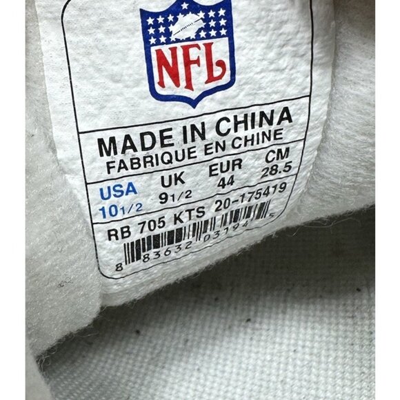 Vintage Reebok NFL Las Vegas Raiders Shoes Men’s Size 10.5 Black Silver Oakland - Picture 7 of 8